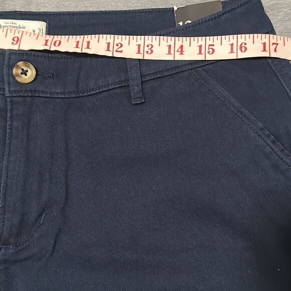 Abercrombie and Fitch Navy Blue Chino Short Size 31 NWT - Picture 6 of 10
